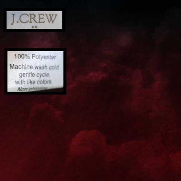 J CREW Chic Maroon/Blk Color Block LS Blouse - Picture 4 of 4